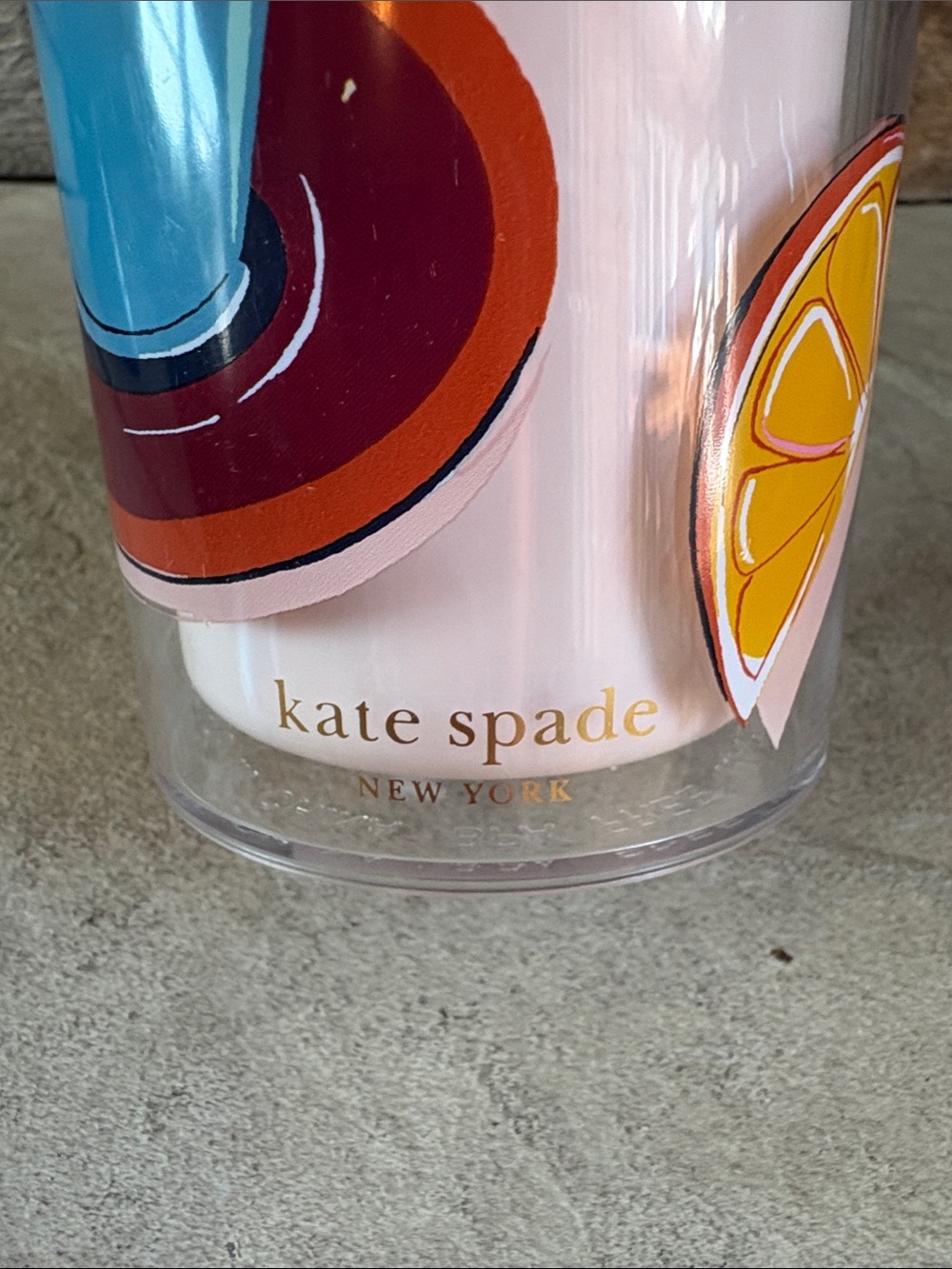 Kate Spade New York plastic drink tumbler with lid and straw - Picture 8 of 10